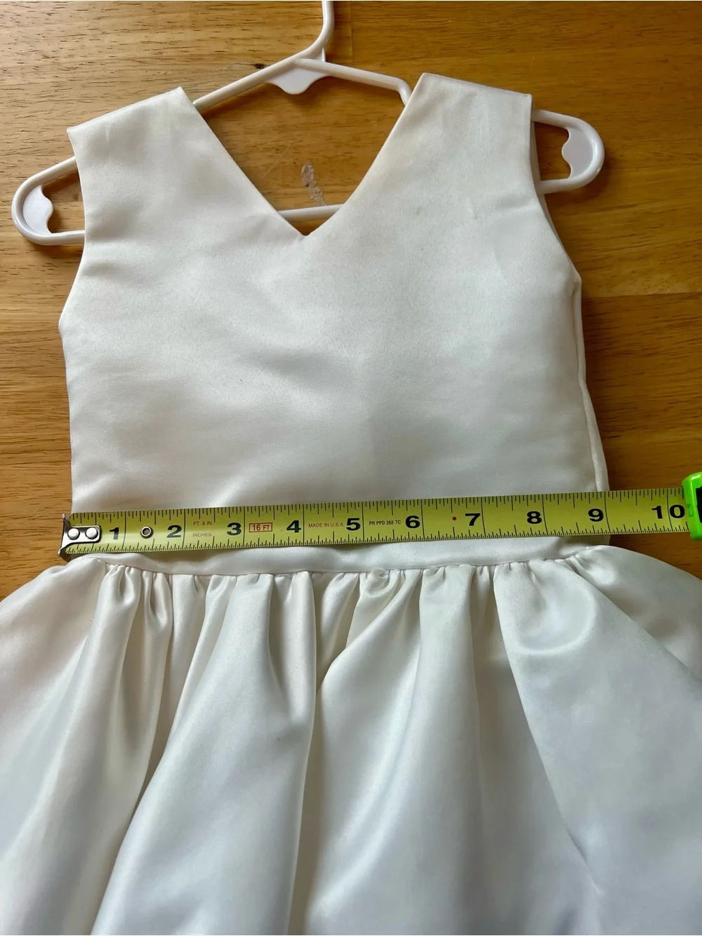 Ivory V-Neck Flower Girl or Baptism Dress